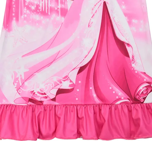 Vista 4 de WNQY Vestido casual con estampado de dibujos animados de princesa para niñas pequeñas