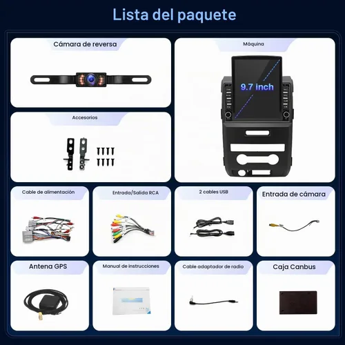 Vista 7 de Radio de coche de 9.7 pulgadas para Ford F150 2009 2010 2011 2012 Bluetooth FM
