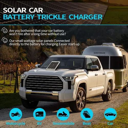 Vista 7 de ACOPOWER - Cargador de batería solar de 5 W y mantenedor de 12 V - Panel solar pequeño impermeable para auto, automotriz, motocicleta, barco