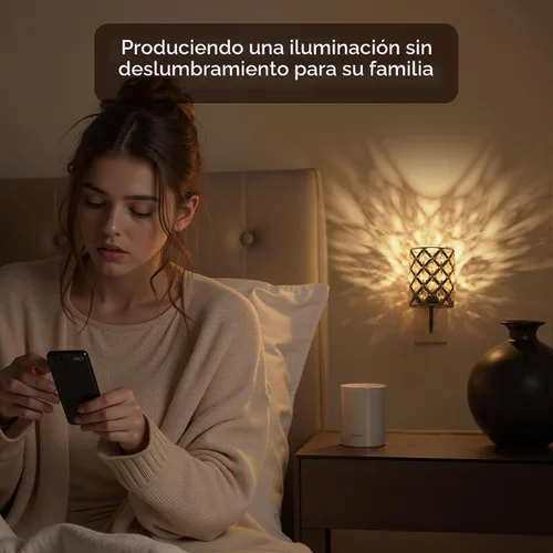 Vista 6 de L LOHAS LED Luz nocturna, luz nocturna enchufable con sensor de anochecer a Negro1