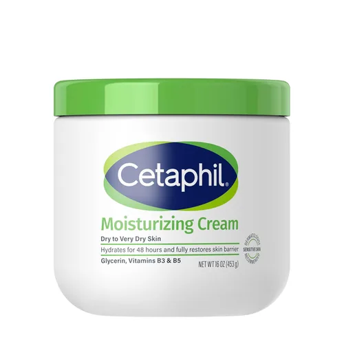 Vista 12 de Cetaphil Hidratante facial y corporal, crema hidratante para piel seca a muy seca, sensible, paquete de 12 unidades, sin fragancia, no comedogénica