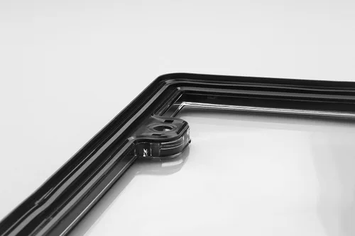 Vista 5 de WeatherTech ClearCover - Cubierta de lente de acrílico transparente con marco duradero que protege las matrículas, color negro