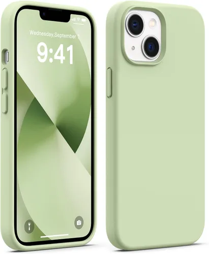 Vista 29 de AOTESIER Funda compatible con iPhone 13, [Serie Slim de silicona] Funda protectora de cuerpo completo a prueba de golpes con forro de microfibra