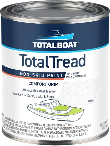 Vista 12 de TotalBoat TotalTread - Pintura antideslizante para cubierta, revestimiento de tracción antideslizante de grado marino para barcos, madera, fibra