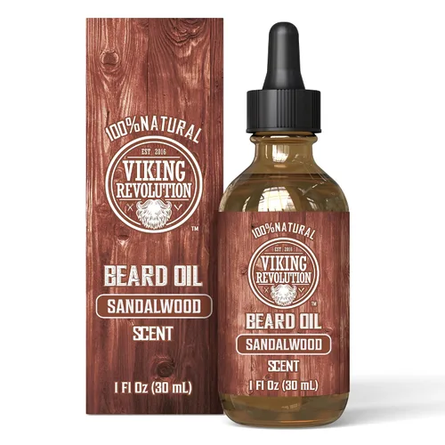 Vista 27 de Viking Revolution Aceite de barba de ron de bahía para hombres, suavizante y acondicionador natural con aceites de argán y jojoba para fortalecer e