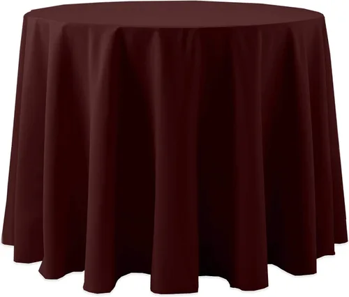 Vista 14 de Ultimate Textile Cotton-Feel - Mantel redondo de 90 pulgadas para comedor, color berenjena, color morado