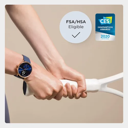 Vista 3 de Withings ScanWatch - Reloj inteligente híbrido y rastreador de actividad con GPS conectado monitor de frecuencia cardíaca monitor de sueño