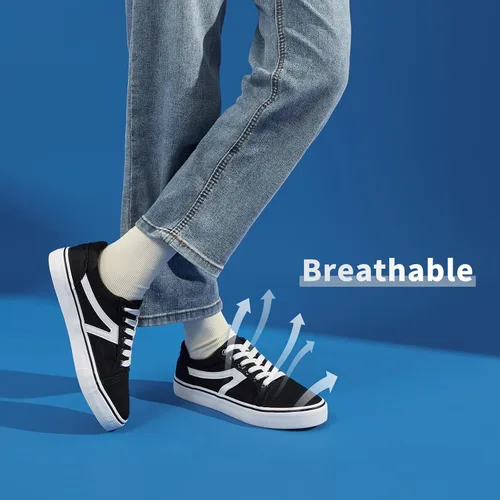 Vista 3 de Fashion Canvas Sneakers for Women Womens Casual Shoes Low Top Canvas Shoes for Women White Black Sneakers