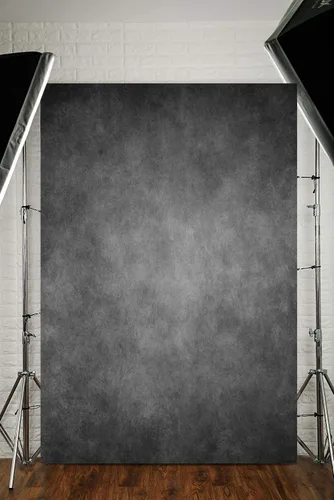 Vista 3 de Fondos de fotos de 5 × 7 pies, color gris claro, fondo abstracto para niños, baby shower, adultos, fotos de boda, retratos, telón de fondo, sesión