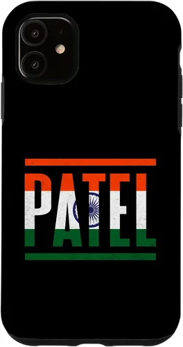 Vista 6 de Funda para iPhone 12 mini Patel con apellido familiar y orgullo de la bandera de la India