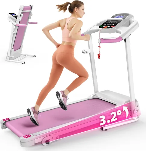 Vista 9 de FYC Compact Folding Treadmill for Home - 2.5HP Quiet Brushless Motor, 3-Level Incline, 7.5 MPH, Shock Absorption, Space-Saving Design for Running