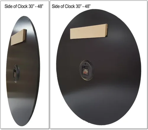 Vista 4 de Waterford - Reloj de pared de péndulo Mecanismo de cuarzo ultra silencioso Hecho a mano en Estados Unidos hermoso color nítido duradero Viene