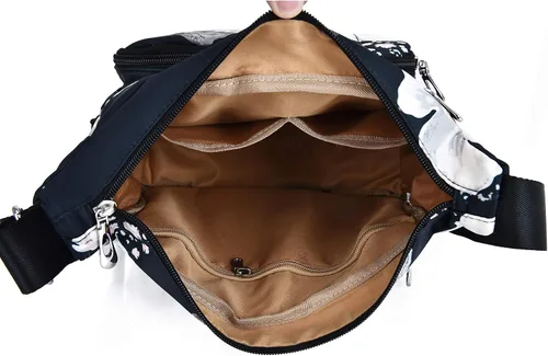 Vista 4 de DENGSHANYANG Bolsos cruzados para mujer, bolso de hombro, bolso de mano, múltiples bolsillos, bolso de mensajero de nailon
