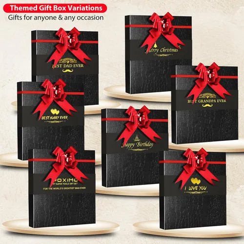 Vista 3 de Juego de regalo multiherramienta para hombres, para papá, él, kit de supervivencia EDC 3 en 1 con alicates múltiples 14 en 1, cuchillo de bolsillo