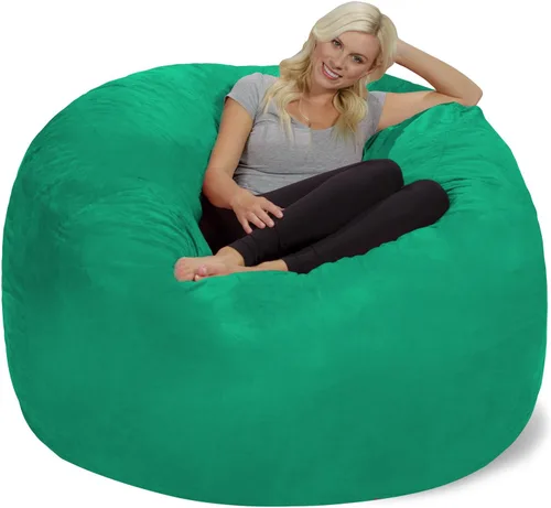 Vista 9 de Chill Sack Bean Bag Funda para silla, 3 pies, microgamuza - Oliva