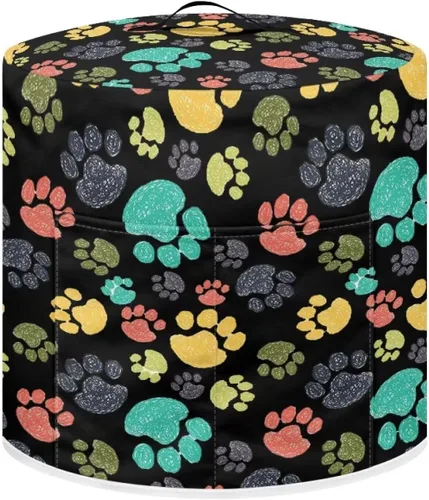 Vista 23 de Suobstales Cubierta para aparato con estampado de estrellas de mar de playa, cubierta antipolvo, funda portátil para olla a presión con bolsillo