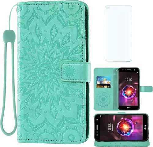 Vista 10 de Asuwish Funda de teléfono para Moto G Fast 2020 con protector de pantalla de vidrio templado y funda delgada de cuero, soporte para tarjetas Azul