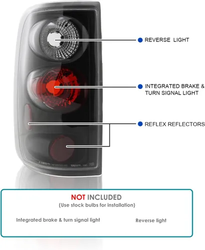 Vista 3 de SPEC-D TUNING Luces traseras con carcasa negra Compatibles con Ford F150 F-150 Styleside 2004-2008, conjunto de lámparas traseras izquierda + derecha
