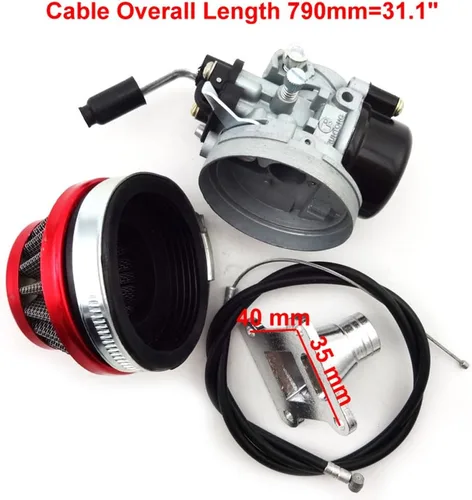 Vista 2 de Filtro de carburador para 2 tiempos 47cc 49cc Mini Moto ATV Pocket Bike