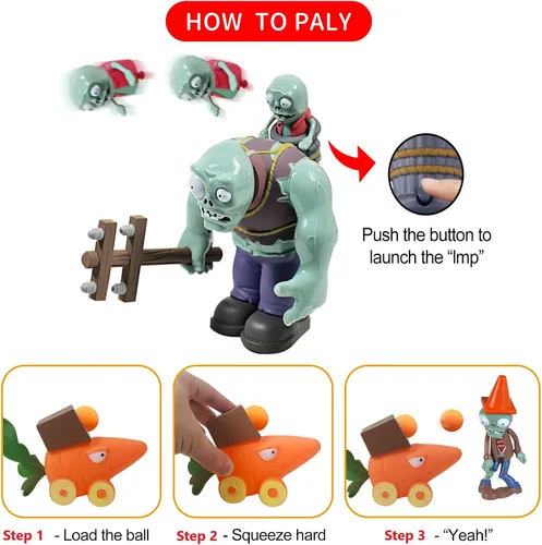 Vista 5 de ZESTAR Plantas y Zombies Juguetes Figuras vs Peashooter Recuerdos de Fiesta Decoraciones de Cumpleaños Suministros Peluches Set Serie 2 Juegos PVZ