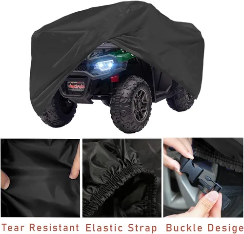 Vista 3 de Fundas para ATV Impermeables Fundas para Cuatrimotos, Tamaño XXL de 86'', Resistentes al Viento y Anti-UV, Fundas para Vehículos de 4 Ruedas Usadas