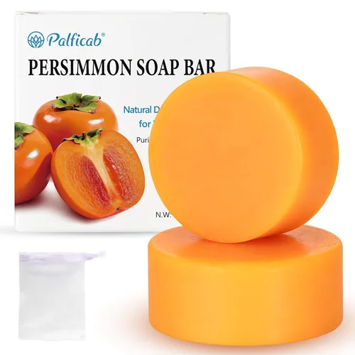 Vista 8 de Jabón de caqui de 4.23 oz para personas mayores, olor natural, extracto de caqui, desodorante, jabón corporal para hombres y mujeres, control