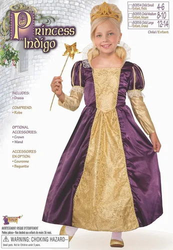 Vista 2 de Rubie's Disfraz infantil de princesa índigo, talla S