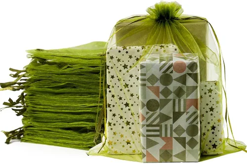 Vista 8 de Meowoo 12 bolsas grandes de organza, bolsas de malla grandes de 12 x 16 pulgadas con cordón, bolsas de regalo de malla con cordón para zapatos