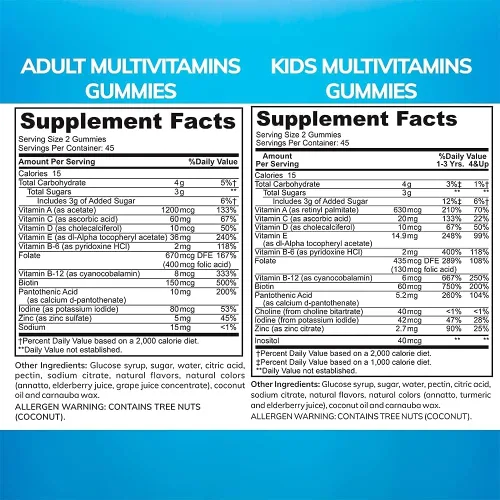 Vista 2 de Zaytun Vitamins Gomitas multivitamínicas Halal para niños y adultos, apoyo nutricional diario completo para la familia, vegetariano, apoya