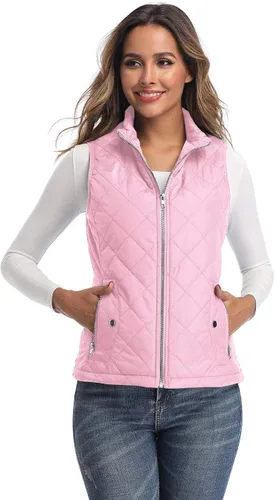 Vista 3 de Chaleco para exteriores de mujer chaleco acolchado ligero con cremallera y cuello alto