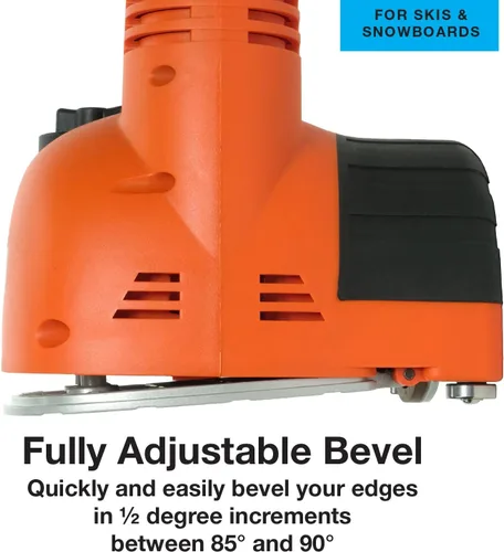 Vista 3 de Xcello Sports Afinador inalámbrico de esquí/snowboard, muela abrasiva portátil de larga duración afila y perfecciona los bordes de esquí, batería