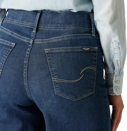 Vista 3 de Levi Strauss Signature Gold Jeans de pierna ancha totalmente moldeadores para mujer Leyenda azul