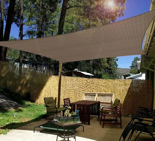 Vista 6 de Windscreen4less - Toldo para sombra de 16 x 20 pies, rectangular, para exteriores, con protección UV, para porche, pérgola, terraza, jardín, patio