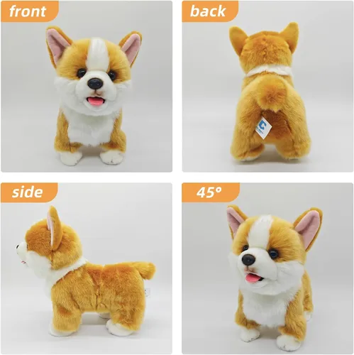 Vista 5 de CU-MATE Juguetes eléctricos de peluche para perros de 12 pulgadas, juguete electrónico de peluche para perro, robot interactivo, juguete interactivo