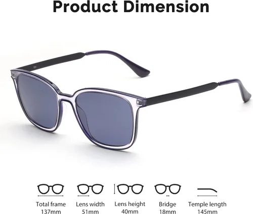Vista 2 de JOO'RTI Gafas de sol polarizadas de moda para mujer, protección UV