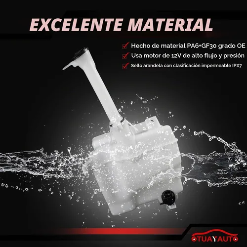 Vista 5 de OTUAYAUTO Kit de repuesto para botella de depósito de líquido limpiaparabrisas para Toyota Corolla 14-19 con manguera y bomba
