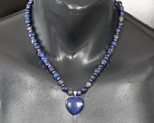 Vista 27 de Colgante de corazón de aventurina natural, Collar de cuentas de aventurina genuina, Collar de piedra verde, Collar de piedras preciosas, Cuentas