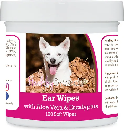 Vista 29 de Healthy Breeds Affenpinscher Toallitas de limpieza de oídos con aloe y eucalipto para perros, 100