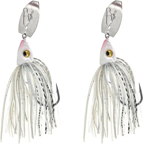 Vista 9 de Reaction Tackle Tungsten Bladed Jig Heads - Swimbait Fishing Jigs for Large and Smallmouth Bass, Trout, Walleye - Bass Fishing Lures Make a Chatter