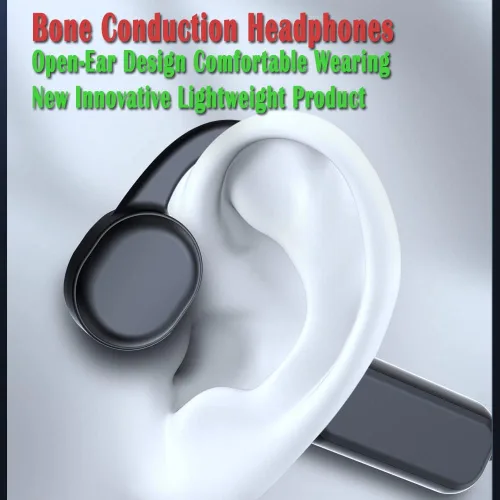Vista 2 de IHAO Auriculares de conducción ósea verdaderos auriculares abiertos capaces de ser un reproductor de MP3 con micro disco estéreo Bluetooth auricular