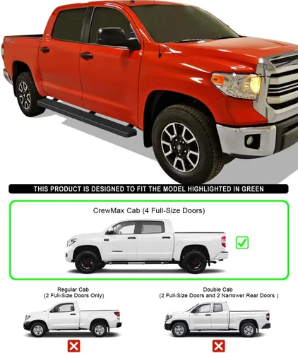 Vista 4 de APS iBoard estribo para Tundra Extended Crew Cab