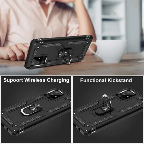 Vista 5 de LUMARKE Funda para Galaxy A51 5G con Protector de Pantalla, Pasa Prueba de Caída de 16 pies de Grado Militar, Cubierta Protectora para Teléfono
