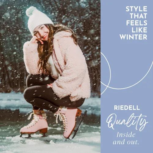 Vista 4 de Riedell Ember Patines de Hielo Recreativos para Mujeres y Hombres - Patines de Figura Cómodos de Cuero de Gamuza con Suelas Exteriores Ligeras