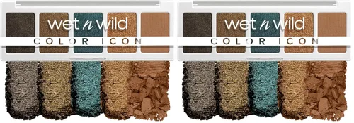 Vista 14 de wet n wild Color Icon - Paleta de 5 bandejas de maquillaje de sombra de ojos, camuflaje rosa, mate, brillante, metálico, de larga duración, rico
