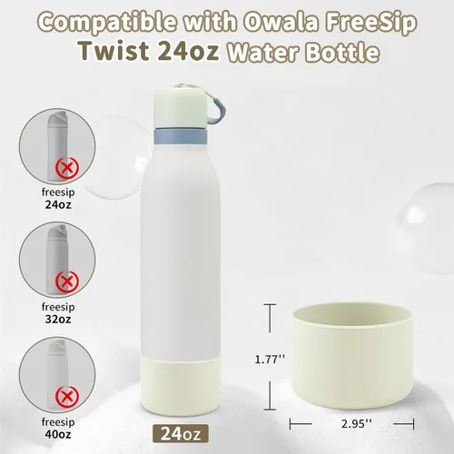 Vista 2 de 2 botas de silicona compatibles con Owala FreeSip Twist de 24 onzas Brisa helada