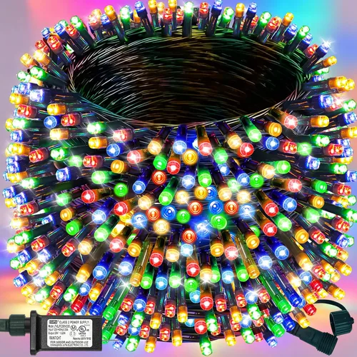 Vista 13 de Decute - Tira de luces de Navidad, impermeable, 300 LED, 105 pies, certificado UL con enchufe de extremo a extremo, 8 modos, guirnalda de luces