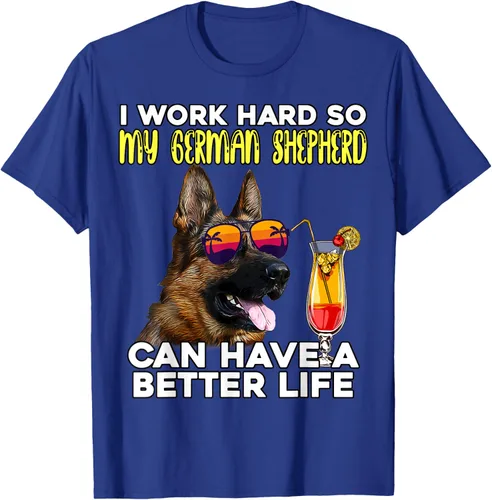 Vista 16 de Camiseta I Work Hard So My German Shepherd Can Have A Better Life Negro