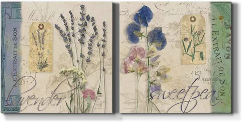 Vista 32 de Renditions Gallery Arrangement of Spring I - Arte de pared, decoración en lienzo de alta calidad con envoltura de galería, listo para colgar, 10