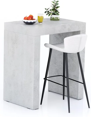 Vista 54 de Mobili Fiver Evolution - Mesa alta de bar de cocina fabricada en Italia Ahorra Espacio, Mesa de altura de mostrador montada en la pared para 1
