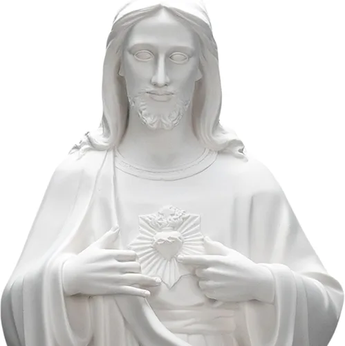 Vista 5 de Estatuas blancas del Sagrado Corazón de Jesús Made in Italy/Imagenes Blancas Sagrado Corazon de Jesus Hecha e Italia 31
